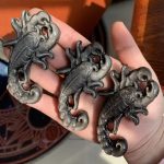 Silver Obsidian Golden Obsidian Scorpion Animal Zodiac Carving