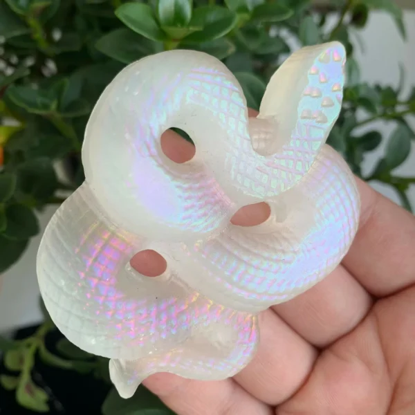 Angel Aura Coated Snake Animal Carving