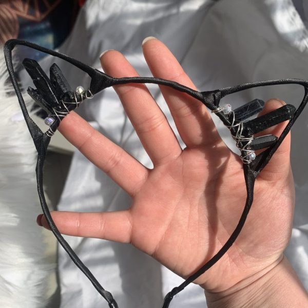 Aura Coated Quartz Cat Ears Headband