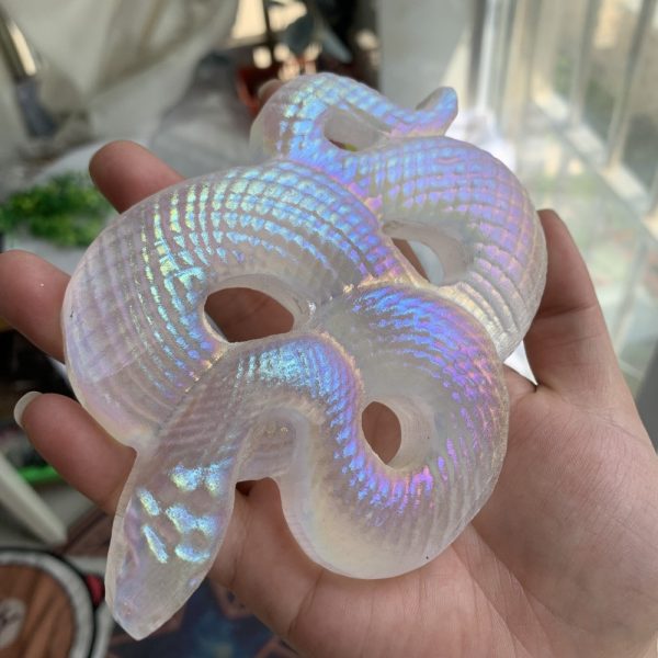 Angel Aura Coated Snake Animal Carving