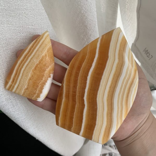 Banded Orange Calcite Point Freeform