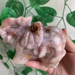 Pink Amethyst Flower Agate Elephant Animal Carving