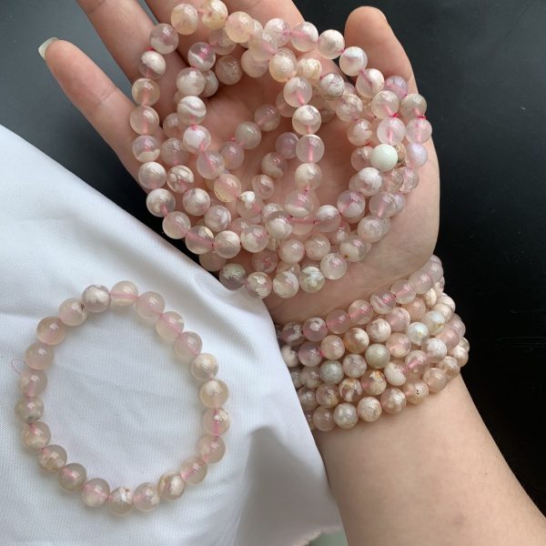 8mm Crystal Stones Bracelet Mutil Material Round Beads Bracelets