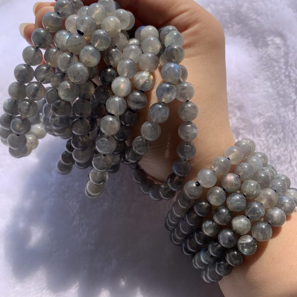 8mm Crystal Stones Bracelet Mutil Material Round Beads Bracelets