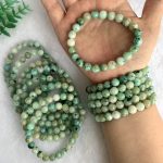 8mm Crystal Stones Bracelet Mutil Material Round Beads Bracelets