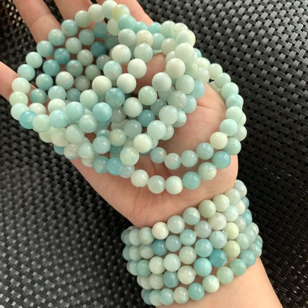 8mm Crystal Stones Bracelet Mutil Material Round Beads Bracelets