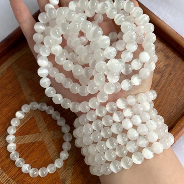 8mm Crystal Stones Bracelet Mutil Material Round Beads Bracelets