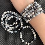 8mm Crystal Stones Bracelet Mutil Material Round Beads Bracelets