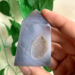 Small Druzy Agate Geode Tower Crystal Point Tower