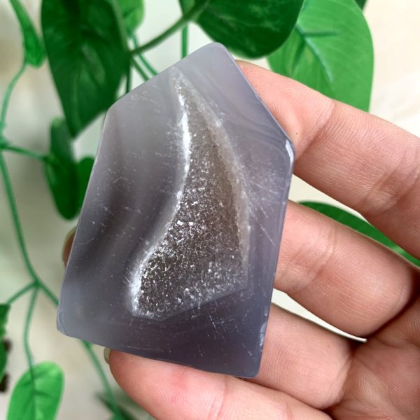 Small Druzy Agate Geode Tower Crystal Point Tower
