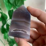 Small Druzy Agate Geode Tower Crystal Point Tower