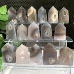 Small Druzy Agate Geode Tower Crystal Point Tower