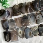 Small Druzy Agate Geode Tower Crystal Point Tower