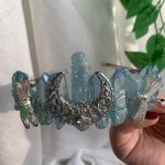 Aura Quartz Tiara Aura Coated Crystal Headpiece With Dragonfly Moon