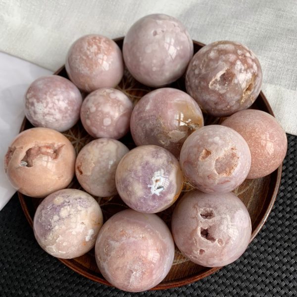 Pink Amethyst Sphere Flower Agate Sphere Ball