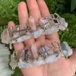 Crystal Point Crown Crystal Branch Tiara Pink Blue Headpiece