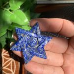 Crystal Eye in Six Point Star Carving Evil Eye Star of David