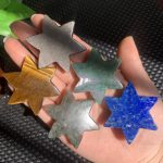 Crystal Eye in Six Point Star Carving Evil Eye Star of David