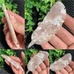 Flower Agate Feather Carving Crystal Feather Gift