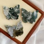 Moss Agate Butterfly Crystal Buttrfly Free Stand