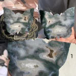 Moss Agate Butterfly Crystal Buttrfly Free Stand