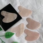 Rose Quartz Gua sha Massage Tool Crystal Guasha Board For Face Body Gift
