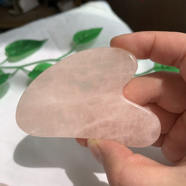 Rose Quartz Gua sha Massage Tool Crystal Guasha Board For Face Body Gift
