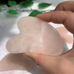 Rose Quartz Gua sha Massage Tool Crystal Guasha Board For Face Body Gift