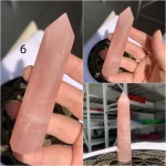 Dark Rose Quartz Point Tower Juicy Healing Crystal Tower