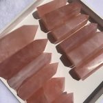 Dark Rose Quartz Point Tower Juicy Healing Crystal Tower
