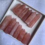 Dark Rose Quartz Point Tower Juicy Healing Crystal Tower