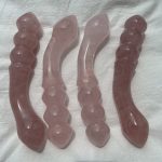 Rose Quartz Yoni Wand Double-Ended Crystal Pleasure Massage Wand