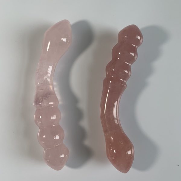 Rose Quartz Yoni Wand Double-Ended Crystal Pleasure Massage Wand