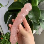 Rose Quartz Yoni Wand Double-Ended Crystal Pleasure Massage Wand