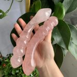 Rose Quartz Yoni Wand Double-Ended Crystal Pleasure Massage Wand