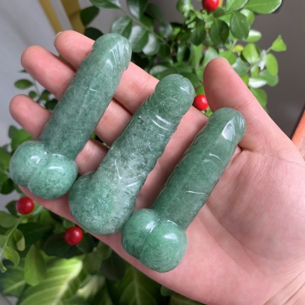 Small Crystal Dildo Carving Penis Self-Standing Gift