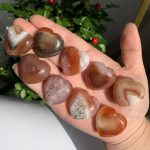 Mini Red Agate Heart 30mm Carnelian Heart Carving