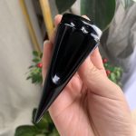 Obsidian Raven Skull Crystal Crow Skull Carving 3.8inch