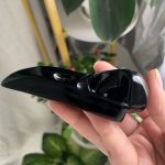 Obsidian Raven Skull Crystal Crow Skull Carving 3.8inch