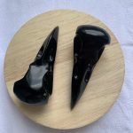 Obsidian Raven Skull Crystal Crow Skull Carving 3.8inch