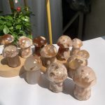 Flower Agate Mushroom Carving