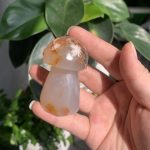Flower Agate Mushroom Carving