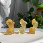 Mini Fluorite Body 1.5inch Crystal Female Body Green Fluorite Model Yellow Fluorite Goddess