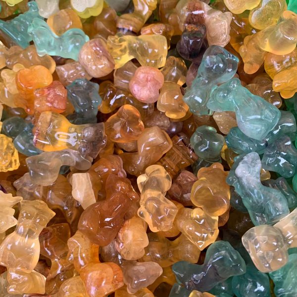 Mini Fluorite Body 1.5inch Crystal Female Body Green Fluorite Model Yellow Fluorite Goddess