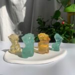 Mini Fluorite Body 1.5inch Crystal Female Body Green Fluorite Model Yellow Fluorite Goddess
