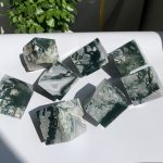 Moss Agate Magic Cube Crystal Cube Carving