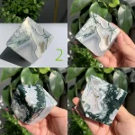 Moss Agate Magic Cube Crystal Cube Carving