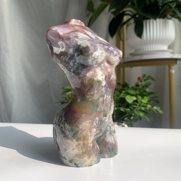 Ocean Jasper Female Body Big Crystal Goddess Lady Model 6inch