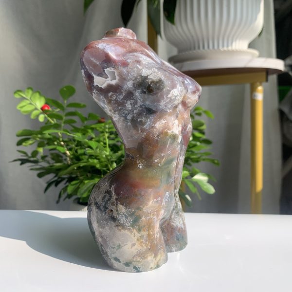 Ocean Jasper Female Body Big Crystal Goddess Lady Model 6inch