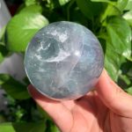 Watermelon Fluorite Sphere Ball Purple Pink Green Fluorite Crystal Sphere
